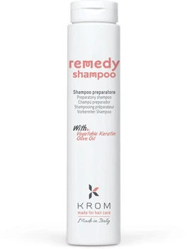Шампунь восстанавливающий Krom с растительным кератином и маслом Remedy Shampoo 250 мл