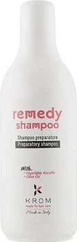 Шампунь восстанавливающий Krom с растительным кератином и маслом Remedy Shampoo 1000 мл