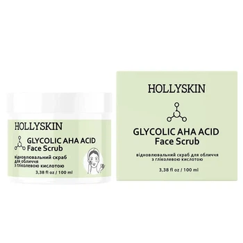 Скраб для лица с гликолевой кислотой HOLLYSKIN GLYCOLIC AHA Acid Face Scrub 100мл