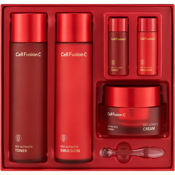 Zestaw do pielęgnacji twarzy Cell Fusion C Red Ultimate Tonik 150 ml + Tonik 20 ml + Emulsja 150 ml + Emulsja 20 ml + Krem 50 ml (8809694625115)