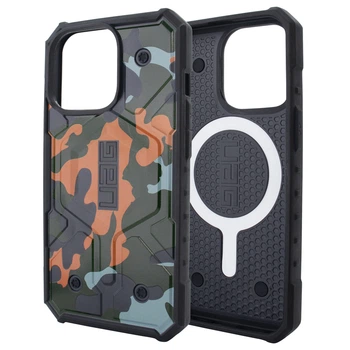 Чохол UAG with MagSafe Camouflage для Apple iPhone 15 Pro, Orange-Green