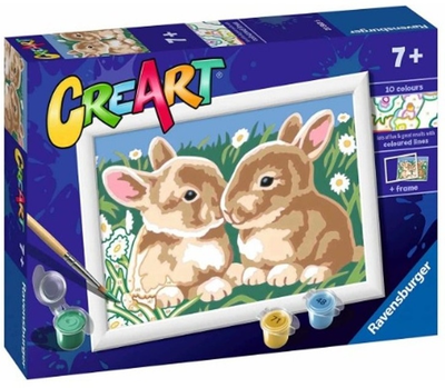 Картина за номерами Ravensburger CreArt Пухнасті кролики (4005556235636)