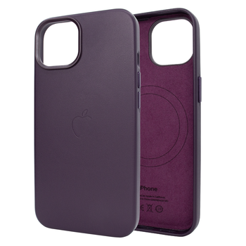 Чохол Leather Case PU with MagSafe для Apple iPhone 13 Pro Max, Dark Cherry