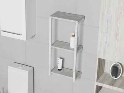 Полка настенная Lenz Towel 665*300*170мм Индастриал белая