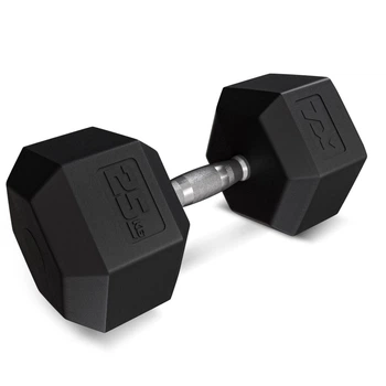 Гантеля шестигранная прорезиненная TX-250RD Trex Sport 25кг