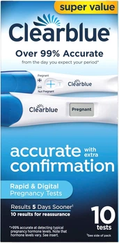 Clearblue Accurate Confirmation набор ранних и цифровых тестов на беременность, 10шт