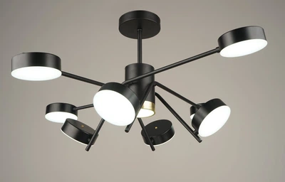 Люстра светодиодная акриловая Sirius B N4182/8 112W BK