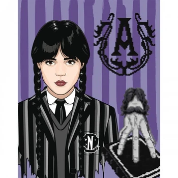 Картина по номерам с алмазной мозаикой Santi Wednesday Gothic duo 954993 40х50 см 5140811