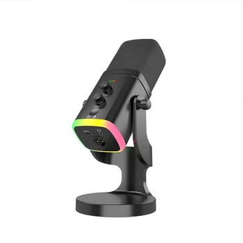 Динамический микрофон XLR/USB для игр, подкастинга, стриминга и пения с RGB подсветкой