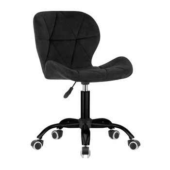 Кресло офисное 4Points Diamond Leida chair (C-006) велюровое, черная основа, Черный