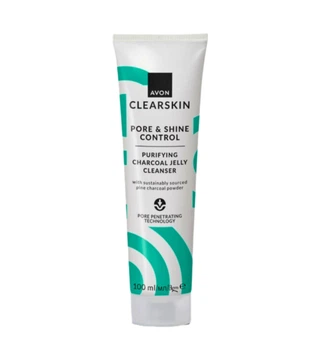 Гель-желе для вмивання Avon Clearskin Pore & Shine Control Purifying Charcoal Jelly Cleanser з вугіллям Контроль пор і блиску 100 мл