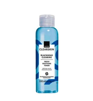 Очищающий тоник для лица Avon CLEARSKIN Blackheard Clearing Fresh Soothing Toner с алоэ вера и экстрактом ромашки Против черных точек 100 мл