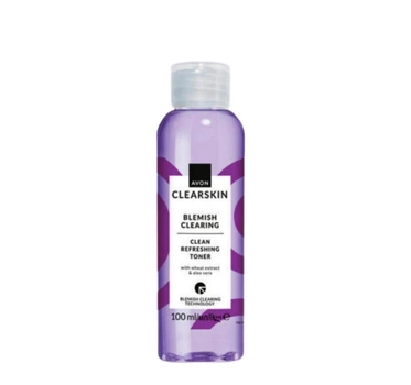 Очищающий тоник для лица Avon CLEARSKIN Blemish Clearing Clean Refreshing Toner с экстрактом пшеницы и алоэ вера Для проблемной кожи 100 мл