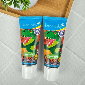 Зубна паста для дітей Brush-Baby (3+) фтор 1350 ppm, 50 мл динозавр, 2 шт
