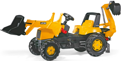 Traktor na pedałach Rolly Toys Junior JCB z przyczepą i łyżką (4006485812004)