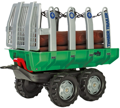 Причіп-самоскид Rolly Toys Timber для перевезення деревини Зелений (4006485122158)