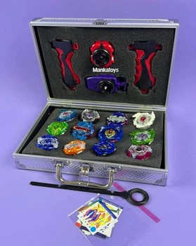 Набор бейблейдов в чемодане BEYBLADE CY 1813-12 A 12 волчок, металлические элементы, 2 запускателя, в чемодане
