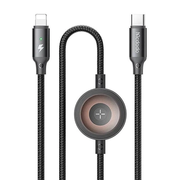 Кабель Mcdodo CA-5680 USB-C → Lightning + беспроводная зарядка для Apple Watch, 1,5 м (чёрный)