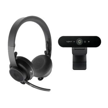Веб-камера Logitech Brio 4K Webcam & Zone Wireless Headset (991-000344)