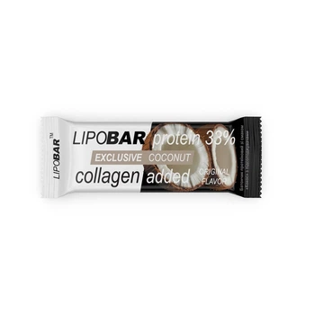 Батончик LipoBar Exclusive Protein Bar, 50 грам збагачений біоактивним колагеном Peptan - Кокос