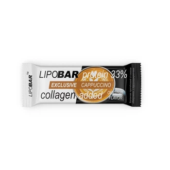 Батончик LipoBar Exclusive Protein Bar, 50 грам збагачений біоактивним колагеном Peptan - Капучино
