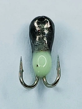 Мормишка вольфр. Start Fishing Коза-клюшка з отвором 2x№ 20 Black 2,5 мм 0,2 г 086-025