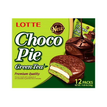 Пирожные Lotte Чокопай Зеленый Чай Choco Pie Green Tea (12 Пирожных) 336g