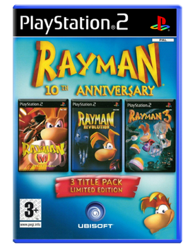 Игра Sony PlayStation 2 Rayman 10th Anniversary 3 Title Pack Europe Английская Версия DVD 3шт Б/У