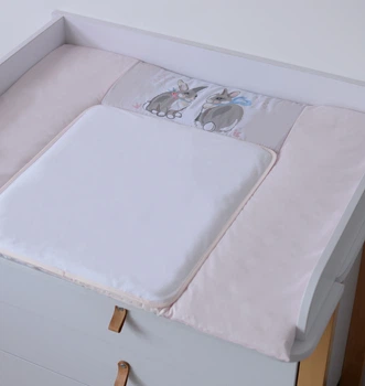 Пеленальный матрас Baby Veres 72x80 см Summer Bunny pink NEW (426.4.1)