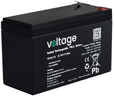 Akumulator AGM Voltage 12V 7Ah (VE12-7.0)