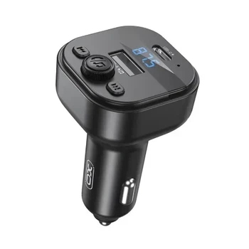 ФМ-Модулятор XO BCC18 Smart Bluetooth MP3 Car Charger Type-C 3A Чорний