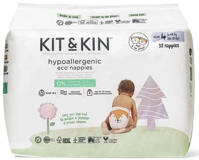Экологические биоразлагаемые подгузники Kit&Kin 4 (9-14 кг) 32 шт