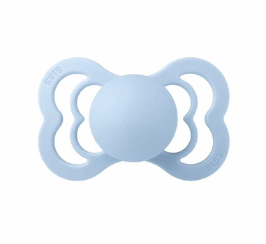 Соска пустышка BIBS Supreme Latex Symmetrical (симметрическая) – Baby blue от 6мес.