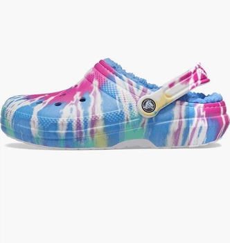 Тапочки CROCS Classic Lined Tie-Dye Clog Multi 206341-4SO 38-39