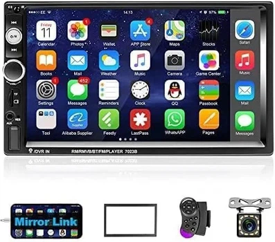 Автомагнитола Podofo / 7" / Сенсорная / Bluetooth / USB / AUX / FM / TF slot / 2DIN
