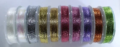 Нить для бисера Микс 10 цветов Люрекс Адель светлый микс 100 м Spark Beads бисероплетение котушка мулине