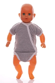 Боди с коротким рукавом Babykroha кулир серое с белой окантовкой 56 см (54376)