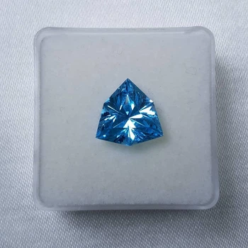 Натуральный Топаз Swiss Blue 7.24Ct. 12,8х12,8х8 mm
