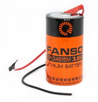 Літієва високотокова батарейка FANSO Li-SoCL2 3,6V ER34615M/FL D/R20 13000mAh 46.8Wh з кабелями