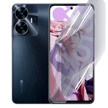 Плёнка гидрогелевая для Realme C55 глянцевая противоударная прозрачная