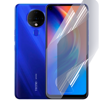 Плёнка гидрогелевая для Tecno Spark 6 глянцевая противоударная прозрачная