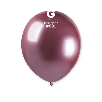 Латексна кулька 5" (13см) хром рожевий (shiny pink), GEMAR