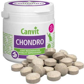 Витаминно-минеральный комплекс CANVIT Chondro 100гр, для котов
