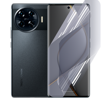 Антишпион приватная плёнка гидрогелевая для смартфона Tecno Spark 20 Pro+ противоударная прозрачная