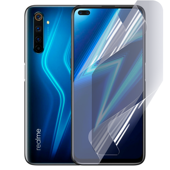 Антишпион приватная плёнка гидрогелевая для смартфона Realme 6 Pro противоударная прозрачная