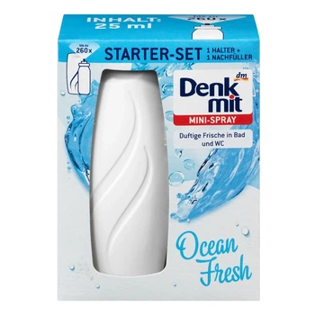 Мини освежитель воздуха в спрее Denkmit Ocean Fresh, 25 мл + держатель