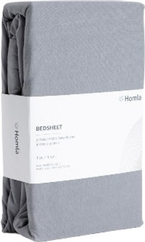 Простирадло Homla Pelly Premium джерсі Сіре 160 x 200 см (5906496715549)