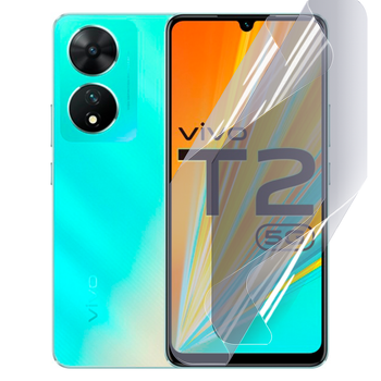 Антишпион приватная плёнка гидрогелевая для смартфона Vivo T2 5G противоударная прозрачная