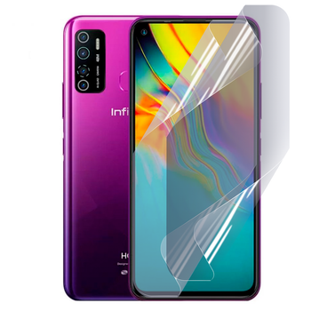 Антишпион приватная плёнка гидрогелевая для смартфона Infinix Hot 9 Pro противоударная прозрачная