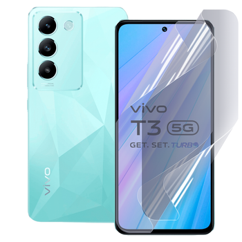 Антишпион приватная плёнка гидрогелевая для смартфона Vivo T3 противоударная прозрачная
